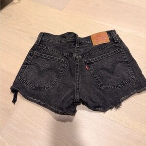 Levi's Black Cut-off Jean Shorts